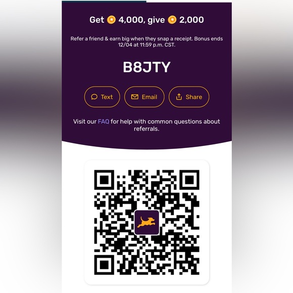 Use my code for free points on Fetch - Picture 1 of 1